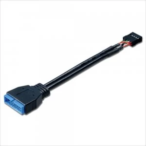 Akasa USB 3.0 to USB 2.0 Adapter cable USB 3.0 19-pin male to USB 2.0 internal 9-pin, 10cm