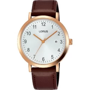 Lorus RH940JX9 Mens Dress Watch with Sunray White Dial & Clear Black Arabic Numerals