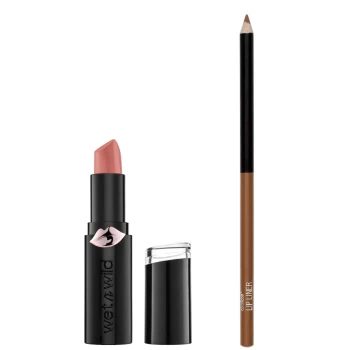 wet n wild Mega Last Matte Lipstick and Color Icon Lip Liner Duo (Various Shades) - Bare it All