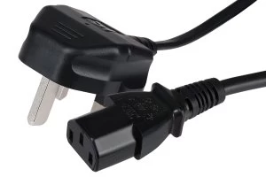 Maplin IEC C13 Plug Female to UK 3-Pin Plug Power Supply Cable - 1.5m