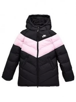 Boys, Nike Older Filled Jacket, Black/Pink, Size XS, 6-8 Years