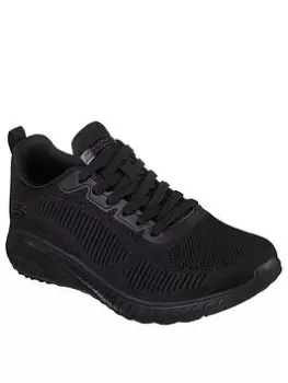 Skechers Bobs Squad Chaos Wide Fit Trainers - Black, Size 8, Women