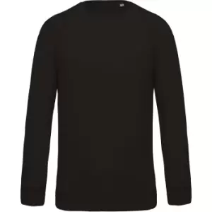 Kariban Mens Organic Raglan Sweatshirt (XL) (Black)