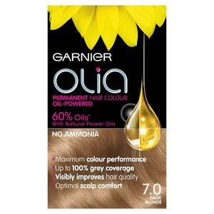 Garnier Olia 7.0 Dark Blonde Permanent Hair Dye Blonde