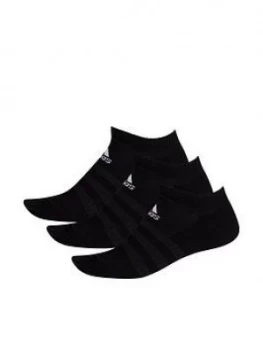 adidas Cushion Low Socks (3 Pack) - Black, Size L, Men