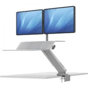 Fellowes Sit Stand Workstation Lotus RT Dual White