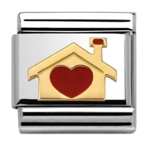 Nomination CLASSIC Gold Love Home with Heart Charm 030283/07