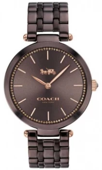 Coach Womens Park Black/Brown Steel Bracelet Brown Watch
