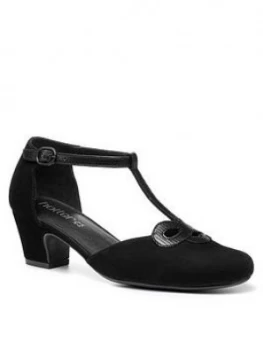 Hotter Darcy Wide Fit Heeled Shoes, Black, Size 3, Women
