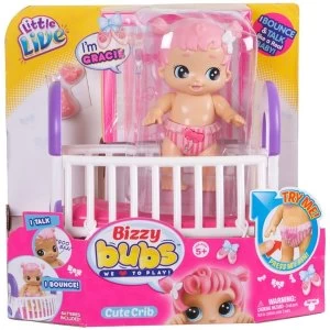 Little Live Bizzy Bubs Cute Crib Doll