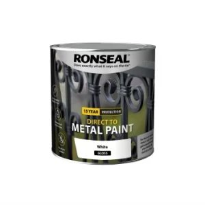 Ronseal Direct Metal Paint White Gloss 2.5L