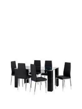 Julian Bowen Set Of Greenwich Dining Table & 6 Greenwich Chairs
