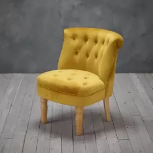 Charlotte Velvet Accent Chair Mustard