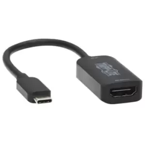 Tripp Lite U444-06N-HDR-B USB-C to HDMI Active Adapter Cable (M/F) 4K 60 Hz HDR 4:4:4 DP 1.2 Alt Mode HDCP 2.2 Black 6 in. (15.2 cm)