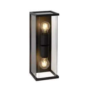 Claire Vintage 40cm Twin Wall Lantern Light Outdoor - 2xE27 - IP54 - Anthracite