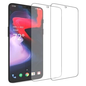 CASEFLEX ONEPLUS 6 GLASS SCREEN PROTECTOR (TWIN PACK) - CLEAR