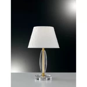 Fan Europe EPOQUE Table Lamp with Round Tapered Shade Gold, Crystal 20x43cm