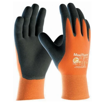30-201 MaxiTherm Palm Coated Orange/Black Cold Resistant Gloves - Size 6 - ATG