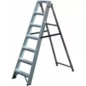1.3m Aluminium Swingback Step Ladders 6 Tread Professional Lightweight Steps