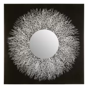 Abstract Monochrome Mirrored Wall Art