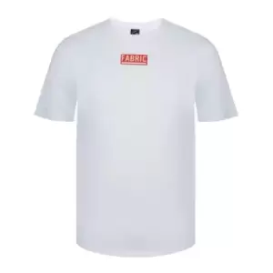 Fabric Back Print T Shirt Mens - White