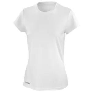 Spiro Womens/Ladies Sports Quick-Dry Short Sleeve Performance T-Shirt (XL) (White)