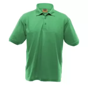 UCC 50/50 Mens Heavyweight Plain Pique Short Sleeve Polo Shirt (2XL) (Kelly Green)