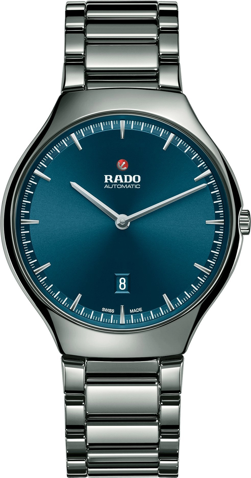 Rado True Thinline Automatic Unisex watch - Water-resistant 3 bar (30 m), Plasma high-tech ceramic, blue