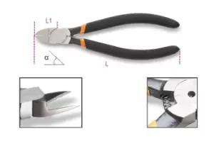 Beta Tools 1080D 45˚ Diagonal Flush Plastic Cutting Nippers Non-Slip 010800045