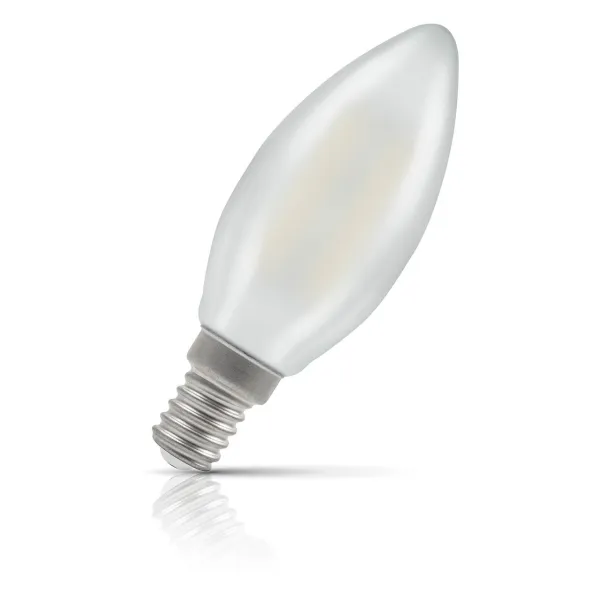 Crompton Lamps LED Candle 2.2W E14 Filament Warm White Pearl (25W Eqv)