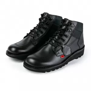 Kickers Hi Flex Leather Boot - Black