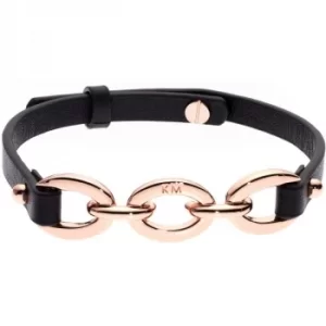 Karen Millen Chain Link Leather Bracelet