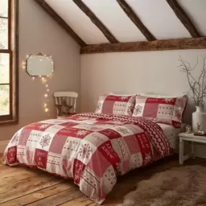 Catherine Lansfield Let It Snow Red Bedding Set - Single
