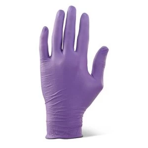 Click2000 Nitrile Examination Gloves Powder Free L Purple Ref NDGPFPUL