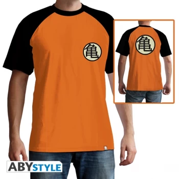 Dragon Ball - Kame Symbol Mens Large T-Shirt - Orange