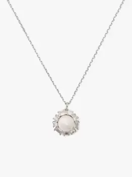 Kate Spade Candy Shop Pearl Halo Pendant, Cream/Silver, One Size