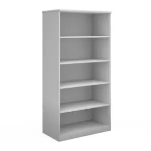 Deluxe bookcase 2000mm high with 4 shelves - white