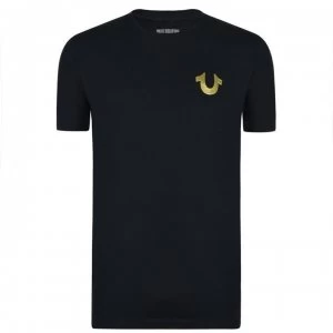 True Religion Print T Shirt - Black