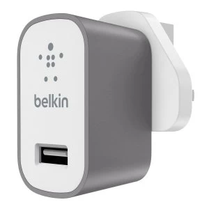 Belkin Premium MixIt Fast 2.4amp Mains Charger Grey UK Plug
