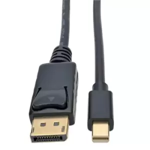 Tripp Lite P583-003-BK Mini DisplayPort to DisplayPort Adapter Cable (M/M) 4K 60 Hz Black 3 ft. (0.9 m)