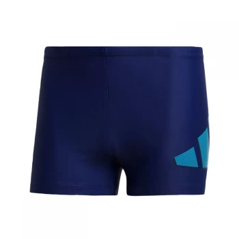 adidas Logo Graphic Swim Briefs Mens - Victory Blue / Sonic Aqua