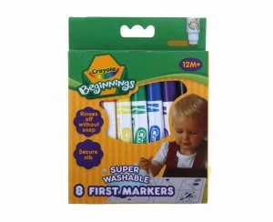 Crayola Super Washable First Marker Pens Pack of 8 Pack 8