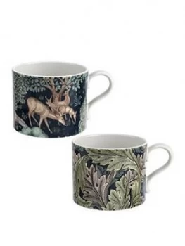 Morris & Co Set Of 2 Mugs ; Brook & Acanthus