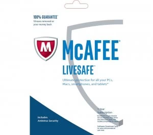 Mcafee LiveSafe Unlimited 2016 Unlimited for 1 year