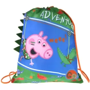 Peppa Pig Childrens/Kids Adventure Trainer Drawstring Bag (One Size) (Green/Blue)