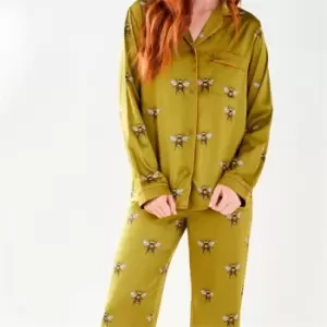 Chelsea Peers Satin Pyjama Set - Green