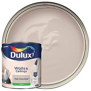Dulux Walls & Ceilings Malt Chocolate Silk Emulsion Paint 2.5L