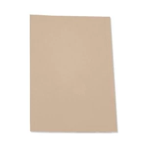 5 Star A4 Square Cut Folder Recycled Pre-punched 250gsm Buff Pack of 100