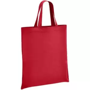 Brand Lab Cotton Short Handle Shopper Bag (One Size) (Red)