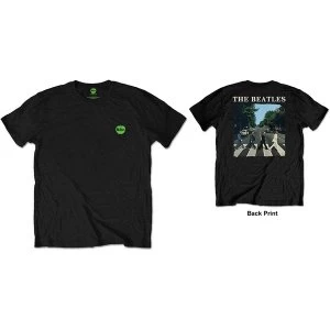 The Beatles - Abbey Road & Logo Mens Medium T-Shirt - Black